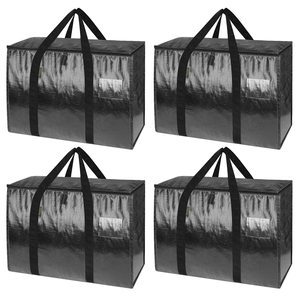 Heavy-Duty PE Reinforced Handle Folding Portable Under Bed Storage Bag for Clothing Organization & Travel moving Bag