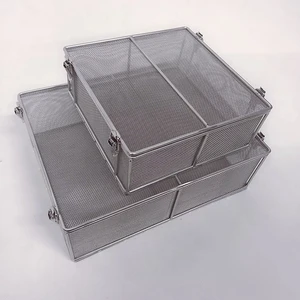 Wire Storage Basket/Corrosion Resistance 304 316 316L Stainless Steel Woven and Welded Wire Mesh Basket for Sterilization