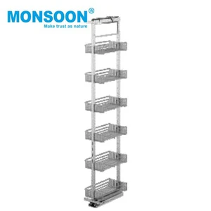 Kitchen Cabinet Accessories Soft Close Holder Rack Shelf Pull Basket Drawer Organizer Pantry Carbon Steel Tall Unit Basket