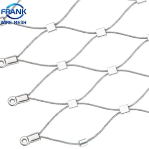 Zoo Bird Cage Protection Stainless Steel Wire Rope Mesh Net Woven Braided Cable Mesh Flexible Wire Netting