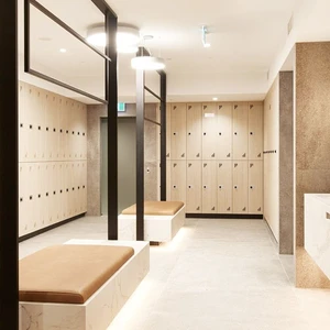 Cartmay Compact Laminate Waterproof Gym Fitness Center Lockers Cabinets Hpl Locker With Benches