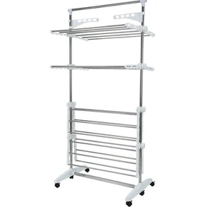 New Design Laundry Drying Rack Foldable Holders Folding Rail Clothes Drying Rack