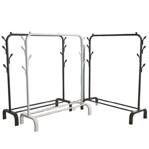 Modern Metal Coat Rack with Marble Base Standing Clothes Hanger Multi Hook Storage Shelf for Living Room Bedroom Entryway
