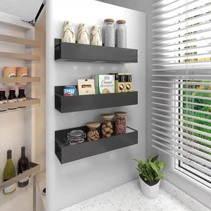 Kitchen Magnetic Storage Rack For Refrigerator Outer Side Wall Hanging Spice Seasoning Rack For Easy Organization