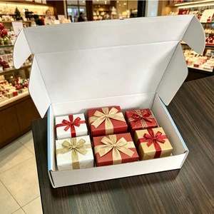 Multi Size Custom Cardboard Paper Box Stackable Foldable For Household Storage Gift Wrapping Commercial Retail Use