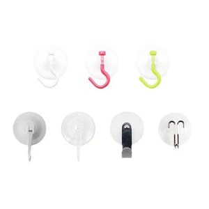 Creative Home Kitchen Nordic Style Single Tier Plastic Suction Cup Hook Strong and Non-Perforated for Living Room Wholesale