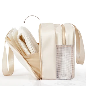 Large Capacity Clear Pvc Wash Bag for Bathroom Beach Toiletry Waterproof Plastic Travel Cosmetic Makeup Bag