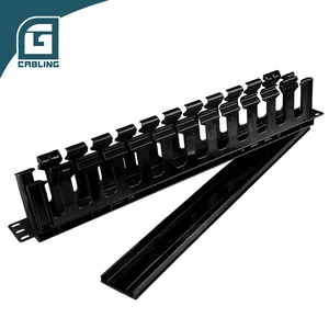 Gcabling Office Network Server Rack Wire Cable Holder Organizer Management Tray Steel Cable Tray PVC SPCC Plastic for Bms