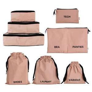 Lightweight Travel Luggage Organizer Bags 8 Pcs Packing Cubes Travel Bag Sets With Laundry Shoe Bag