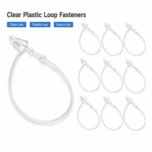 7 Inch Transparent Loop Lock Fasteners 175mm Manual Snap Lock Pin Security Tagging Pins For Apparel & Handbags