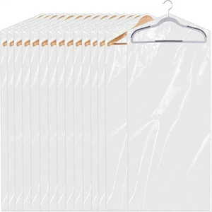 Plastic Clear Hanging Garment Bags-Dust-proof Clothing Protector for Dry Cleaners & Home Storage