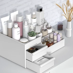 Three Layer Drawer Makeup Jewelry Organizer Desktop Lipstick Cosmetic Organiser Storage Box