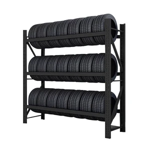 Adjustable Tire Storage Rack Metal Garage Storage Rack Galvanized Storage Shelf