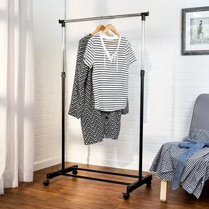 Metal Single Pole Coat Garment Rack Stand Clothes Hanger Rack