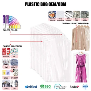60 Pack Transparent Clothing Protector Covers Dustproof Clothing Dust Cover for Home Laundry Travel Clothes Storage