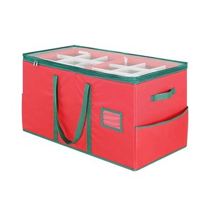 Large Christmas Ornament Storage Box with Dividers Holiday Gift Organizer Organizing Storing Ornaments Perfect Storage Solution