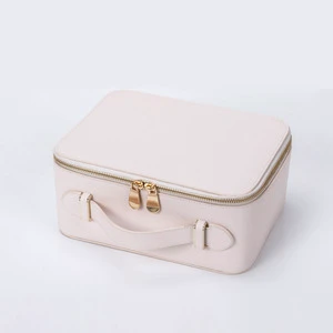 KONCAI Custom PU Leather Makeup Case Waterproof Multi-functional Portable Large-capacity Cosmetics Storage Box
