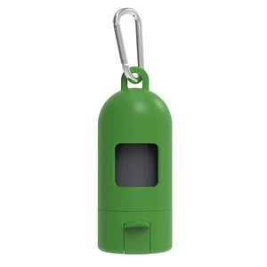 Factory Pet Waste Bag Holder Dispenser For Leash With Carabiner Clip