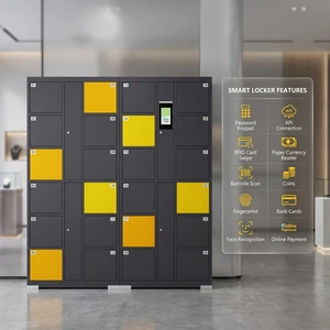 Outdoor Intelligent Smart Locker Express Parcel Manual Steel Cabinet with QR Code Charge for Communities