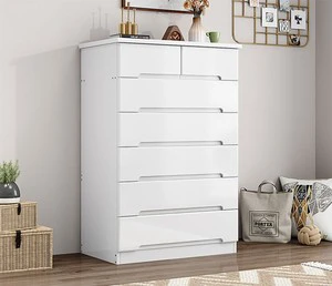 Solid Pine Wood 5/6/7/8-Drawer Chest of Drawers Simple Modern Design Eco-Friendly Bedroom Living Room Small Apartment Storage