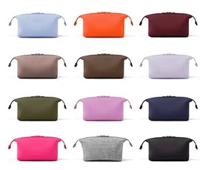 2026 Custom SBR Neoprene Toiletries Cosmetic Storage Organizer Makeup Kit Toilet Bag Cosmetic Pouch With Removable Zipper