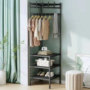 Standing Triangle Clothes Hanger Garment Coat Rack Floor Standing Clothes Hanger Home Corner Coat Rack Storage Rack