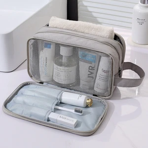 Dry Wet Separation Wash Toiletry Bag Men Bathroom Organizer Large Capacity Women Travel Cosmetic Bag Beauty Storage Bag