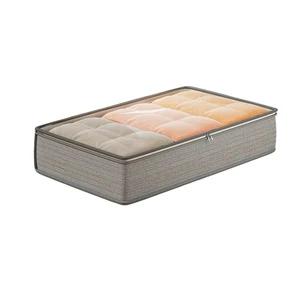Under-bed Storage Organizer Bag Rectangular Large Foldable Ultra Thick Anti Mildew Durable Eco-Friendly Non Woven Japanese Style