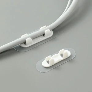 Wire Fixer No-Drill Wall-Mounted Self-Adhesive High-Adhesion Acrylic Adhesive Hook Cable Organizer Storage Tool