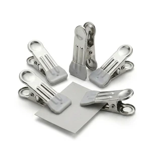 Premium PVC Dipped Stainless Steel Clips Non-slip Utility Pegs For Laundry Snacks Socks Multi-purpose Rust-proof Metal Clamps