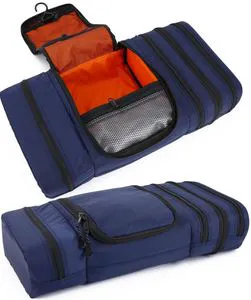 BSCI Factory Hot selling waterproof laege capacity toilet wash storage organizer portable hanging toiletry bag