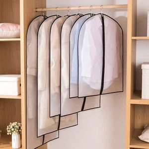 Simple Transparent Frosted Dust Jacket PEVA Clothing Moisture Proof Dust Cover Plastic Dustproof Suit Bag