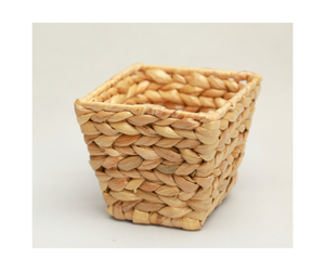 Hot Sale Eco-friendly Round Shape Water Hyacinth Storage Basket Handmade Woven Basket Storage With Lid