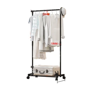 Wholesale Home Storage Multi-functional Floor Standing Coat Rack Simple Design Clothes Rack Clothes Storage Shelf