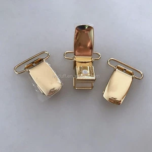 Factory Suspender Clip Nickle Free Light Gold Metal Suspender Clip