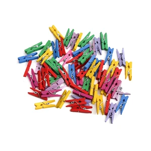2.5cm Decorative Colorful Mini Wooden Clothespins