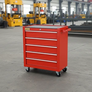 5-Drawer Steel Heavy-Duty Tool Cabinet with Rolling Wheels-OEM/ODM/OBM Customizable Auto Repair Workbench Storage Cart