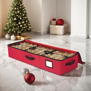 Hot Wholesale Christmas Ornaments Bauble Storage Box Foldable Xmas Ball Storage Box Xmas Holiday Accessories Container Bauble