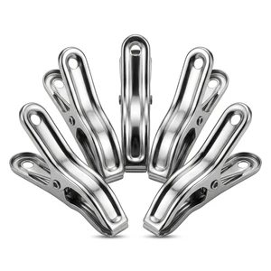 Heavy Duty 5.5cm Reinforced Stainless Steel Quilt Clips With Anti-Tilt Right-Angle Spring Metal Laundry Pegs Wholesale Supply
