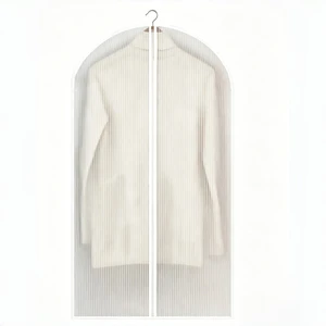 Non-woven Garment Bag with Zippers Moisture-proof & Dustproof Fashionable High Quality Suit Cover for Clothes Storage