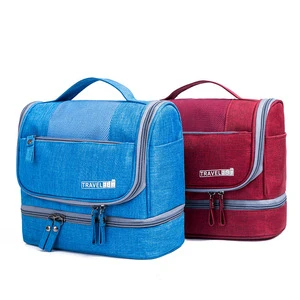 Large Capacity Portable Travel Toiletries Storage Bag Waterproof Mold Proof Ventilated Dry Wet Separation Makeup Bathroom