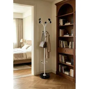 Modern Steel Iron Art Coat Rack Floor-standing Adjustable Height Bedroom Living Room Clothing Storage Rack
