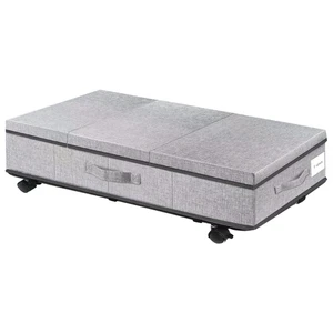Dismountable Underbed Storage with Wheels Rolling Underbed Storage Containers Shoe Storage Bins Organizer
