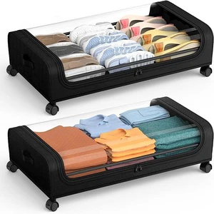 New Design Underbed Storage Box With Wheels Movable Tool-Free Assembly Metal Underbed Storage Box