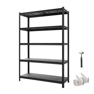 5 Tier Adjustable Heavy Duty Metal Utility Rack Shelf G 2500 Lbs Capacity Garage Storage Shelves Unit