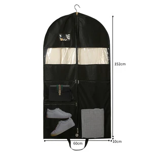 New Household Clothes Dust Cover Thickened Non-woven Fabric Down Jacket Storage Bag Wardrobe Hanging High Quality Dress Dust Bag