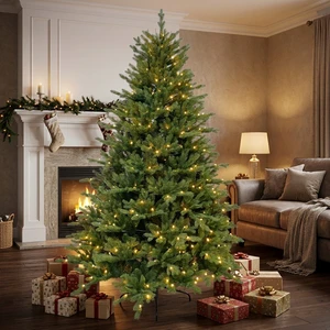 China Factory Manufacture Full PE Prelit Christmas Tree Wholesale Indoor Home Decor LED PE Christmas Tree