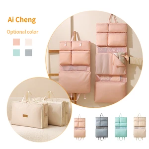 Portable Multi-Functional Hanging Storage Bag - Foldable Travel Wardrobe Organizer with Compartments for Clothes