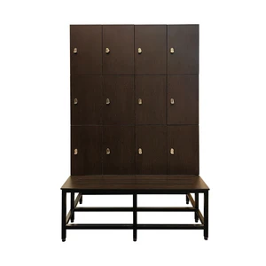 Cartmay Customized Size Fitness Center Gym Locker Changing Room HPL Lockers with Bench