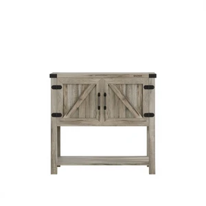 Farmhouse Kitchen Storage Cabinet 12 In Depth Freestanding With 1 Shelf For Efficient Organization
